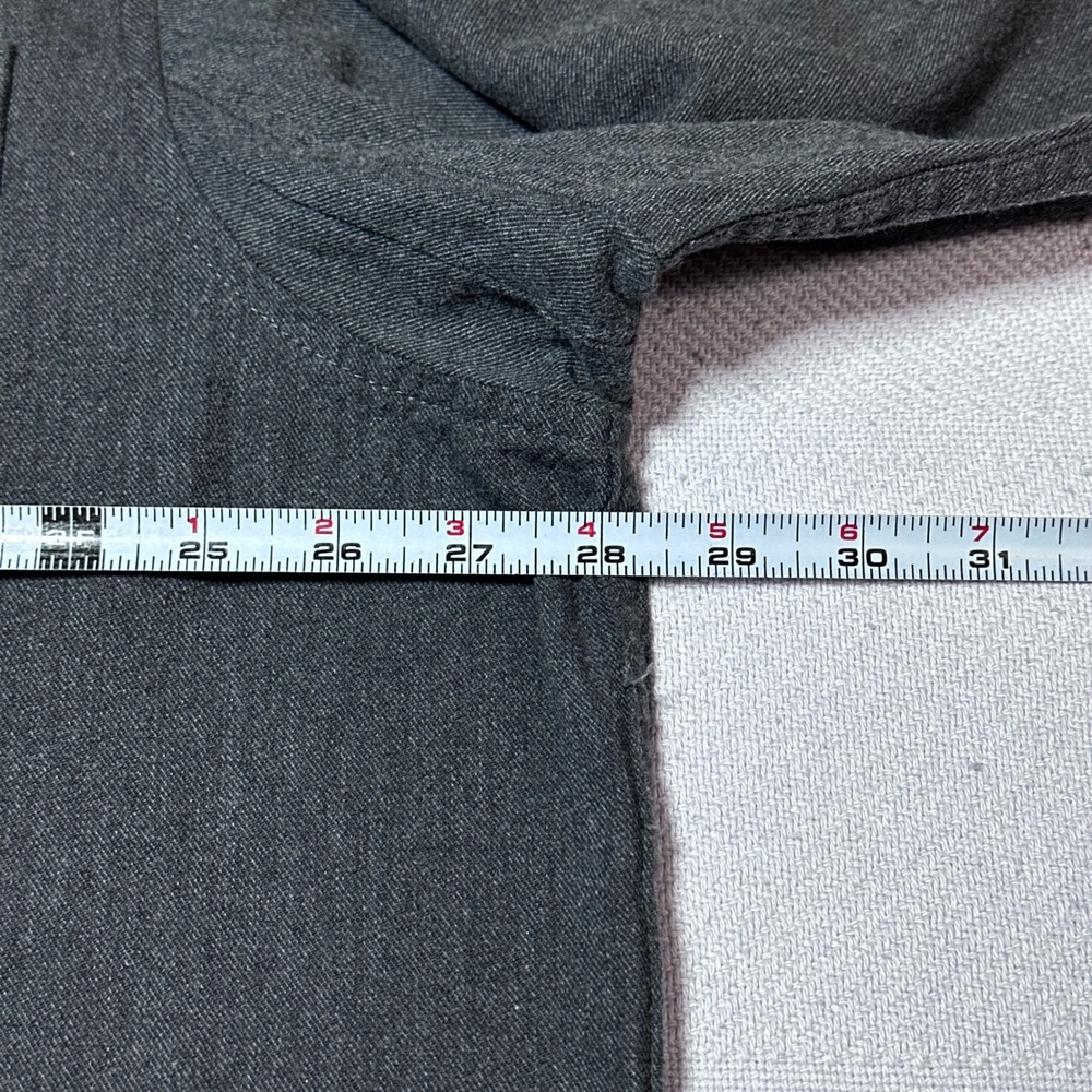 Duluth Trading Free Swingin' Button Down Flannel Shirt Mens 2XL Relaxed Charcoal - Picture 6 of 10